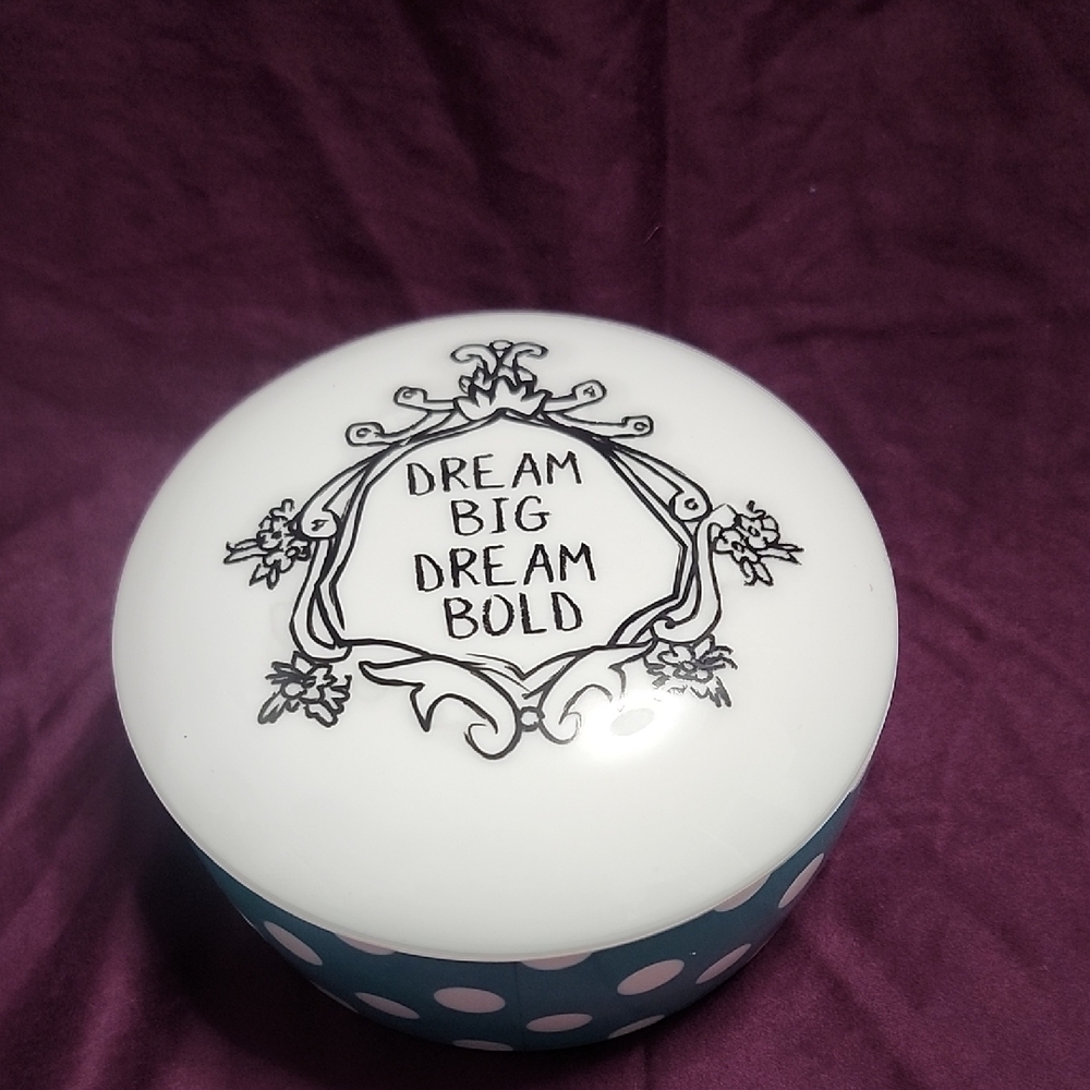 Home Essentials White and Blue Decorative Box